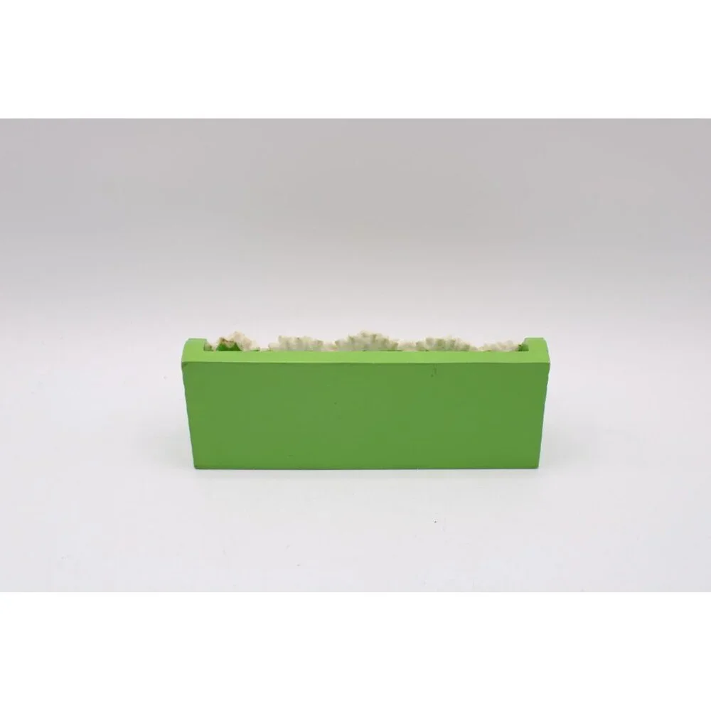 Green Notepad & Pen Holder White Daisy Design 